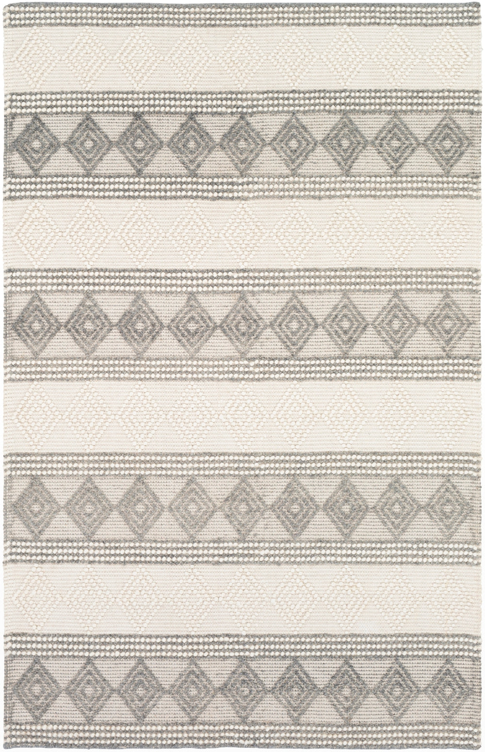 Hygge HYG-2300 Cottage Wool Rug HYG2300-912 Charcoal, White 100% Wool 9' x 12'