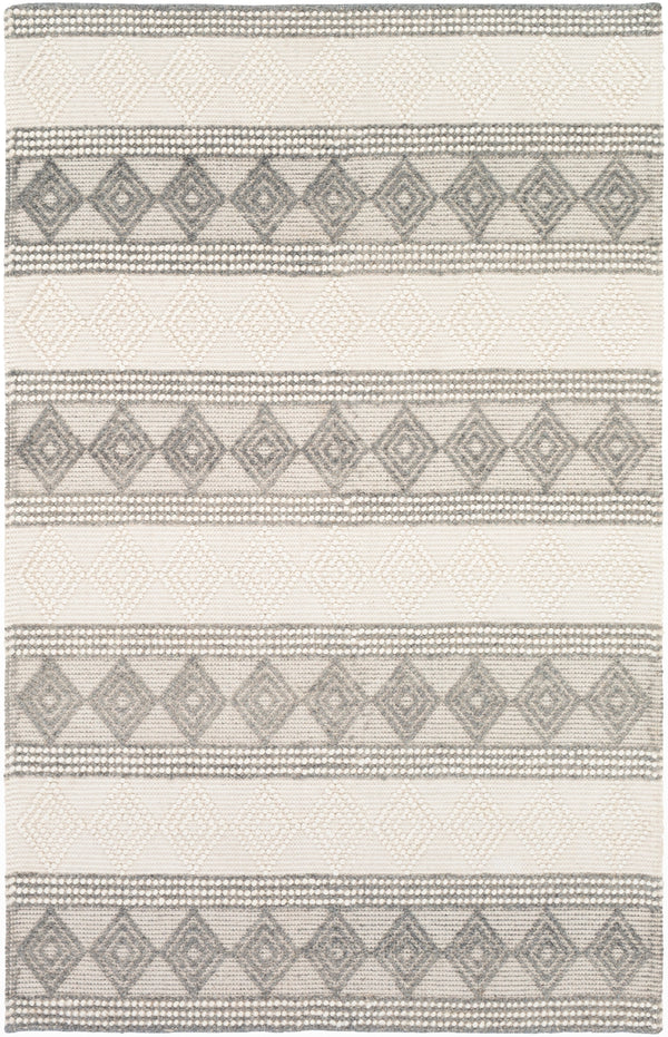 Hygge HYG-2300 Cottage Wool Rug HYG2300-912 Charcoal, White 100% Wool 9' x 12'
