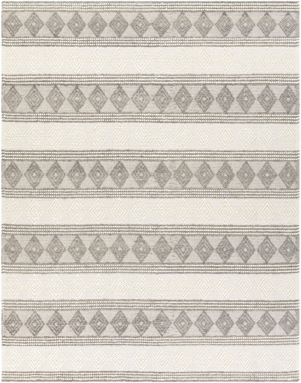 Hygge HYG-2300 Cottage Wool Rug HYG2300-810 Charcoal, White 100% Wool 8' x 10'