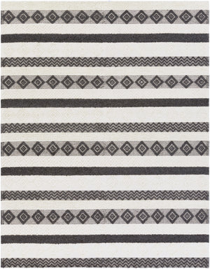 Hygge HYG-2301 Cottage Wool Rug HYG2301-810 Charcoal, White 100% Wool 8' x 10'