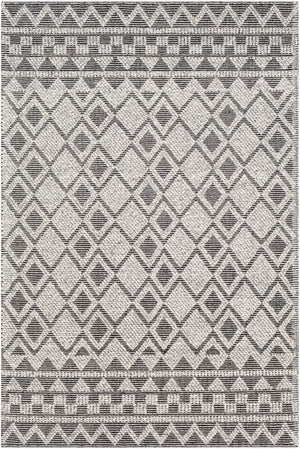 Hygge HYG-2303 Global Wool Rug HYG2303-912 Medium Gray, Black, Cream 100% Wool 9' x 12'