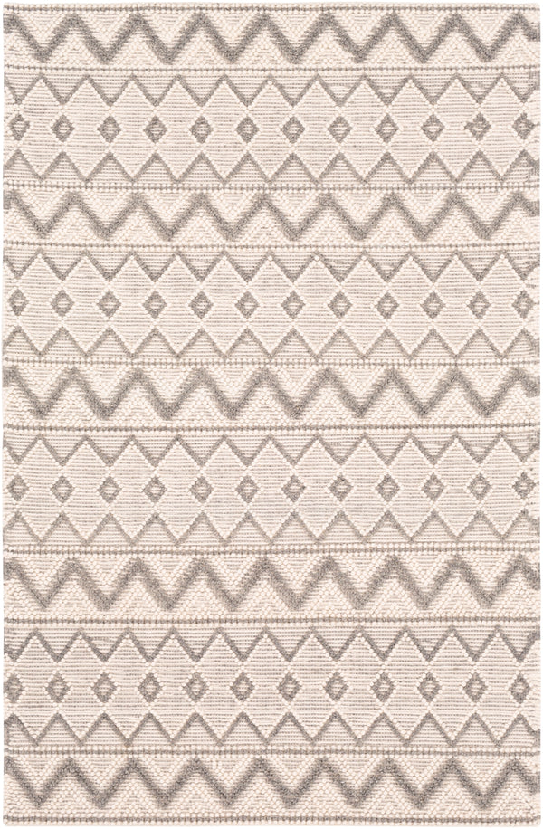 Hygge HYG-2304 Global Wool Rug HYG2304-912 Cream, Medium Gray 100% Wool 9' x 12'