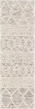 Hygge HYG-2305 Global Wool Rug HYG2305-268 Charcoal, White 100% Wool 2'6" x 8'