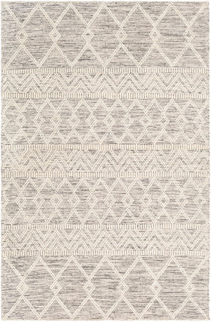 Hygge HYG-2305 Global Wool Rug HYG2305-912 Charcoal, White 100% Wool 9' x 12'