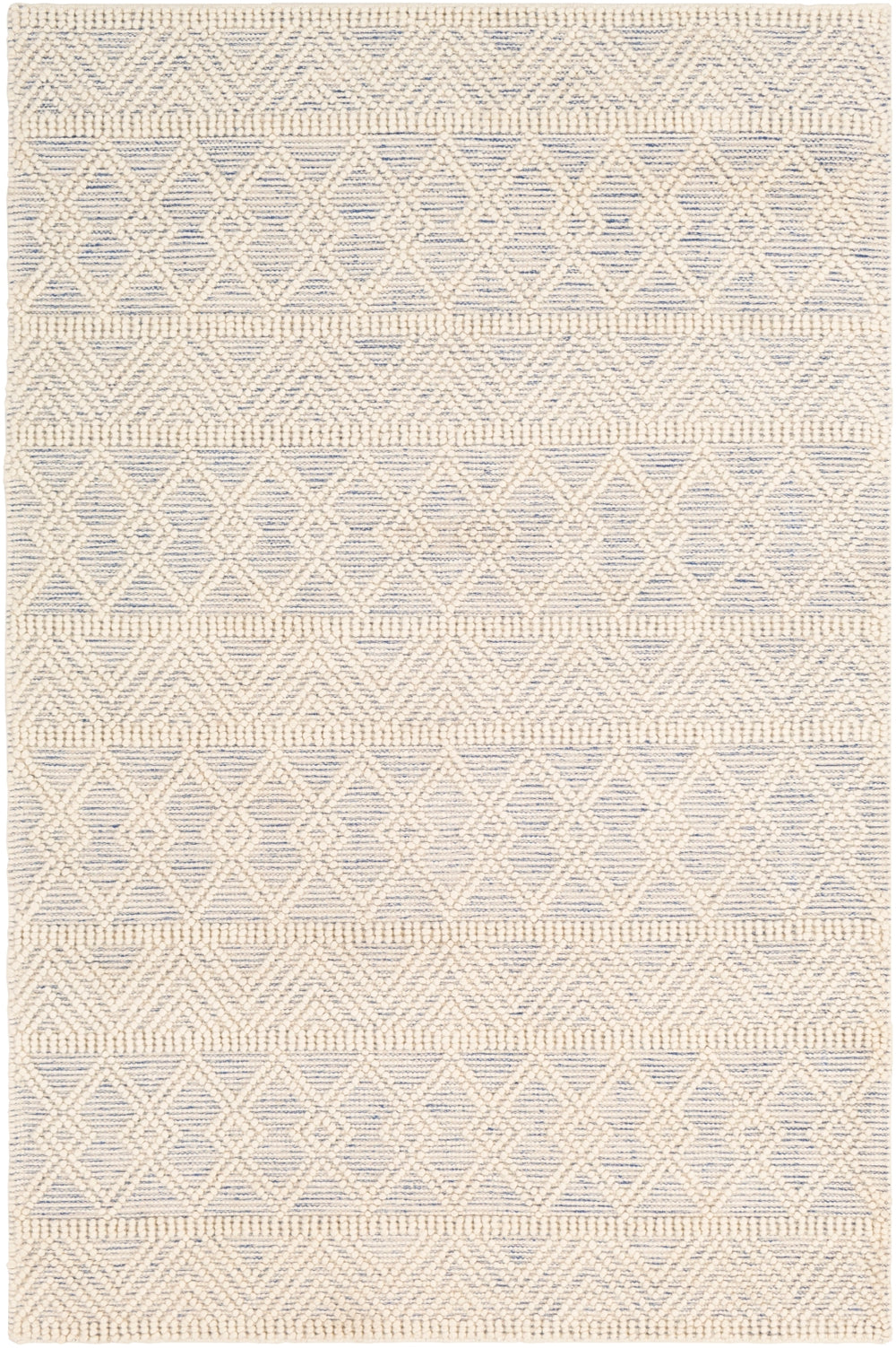 Hygge HYG-2306 Global Wool Rug HYG2306-912 Dark Blue, White 100% Wool 9' x 12'