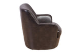 Porter Designs Hayes Leather-Look Swivel Contemporary Accent Chair Brown 03-185C-14-973