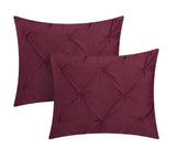 Daya Burgundy King 4pc Duvet Set