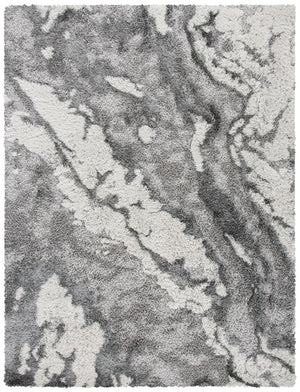 Horizon Shag 800 Horizon Shag 890 Shag & Flokati Power Loomed Polypropylene Pile Rug Grey / Ivory