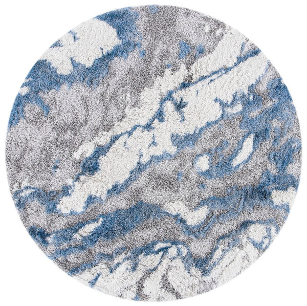 Horizon Shag 800 Horizon Shag 890 Shag & Flokati Power Loomed Polypropylene Pile Rug Grey / Blue