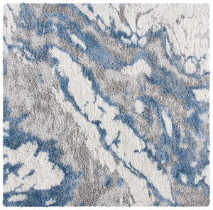 Horizon Shag 800 Horizon Shag 890 Shag & Flokati Power Loomed Polypropylene Pile Rug Grey / Blue