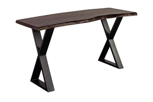 Porter Designs Manzanita Live Edge Solid Acacia Wood Natural Console Table Gray 05-196-10-5830X-KIT