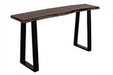 Porter Designs Manzanita Live Edge Solid Sheesham Wood Natural Console Table Gray 05-196-10-5830T-KIT