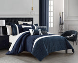 Macie Navy King 6pc Comforter Set