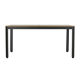 Christopher Knight Home® Doheny Outdoor Aluminum Dining Table, Natural and Black