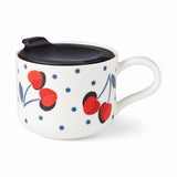 Vintage Cherry Dot Travel Mug - Set of 4