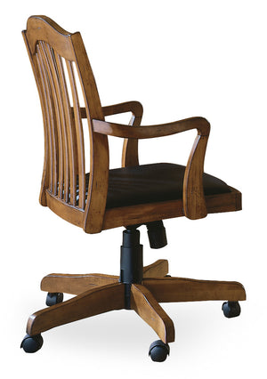 Hooker Furniture Brookhaven Traditional-Formal Tilt Swivel Chair in Hardwood Solids with Cherry Veneers with Vinyl 281-30-275