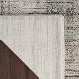 Nourison Nyle NYE06 Bohemian Machine Made Power-loomed Indoor only Area Rug Ivory Blue 7'10" x 10'1" 99446105790