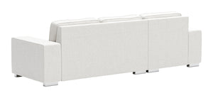 Zuo Modern Brickell 100% Polyester, Plywood, Steel Modern Commercial Grade Sectional White, Chrome 100% Polyester, Plywood, Steel