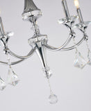 Bethel Chrome Chandelier in Iron & Crystal