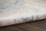Nourison Sleek Textures SLE04 Machine Made Power-loomed Indoor Area Rug Blue/Ivory/Grey 7'10" x 10'6" 99446711670