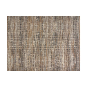 Cortez Outdoor 7'10" x 10' Contemporary Area Rug, Gray and Beige Noble House
