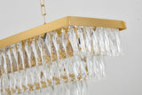 Bethel Satin Brass Chandelier in Metal & Crystal