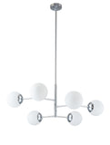 Bethel Chrome Chandelier in Metal & Glass