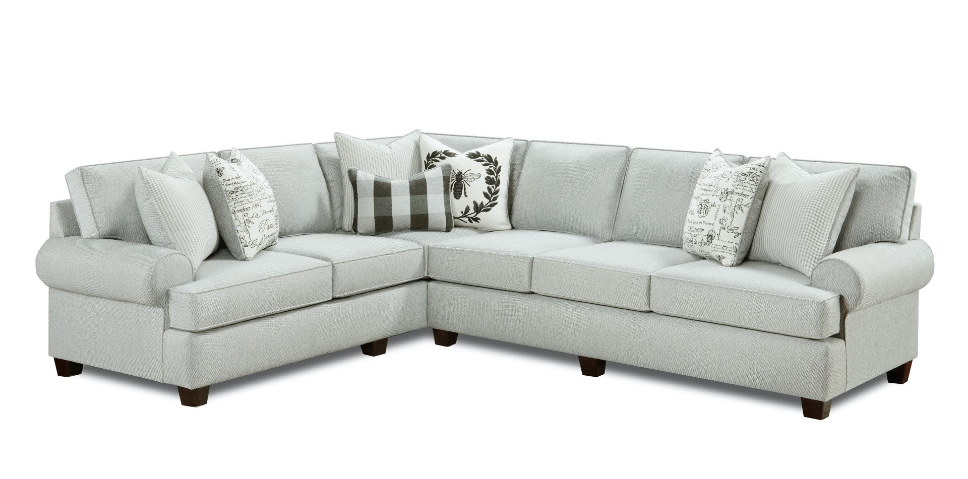 39-31R, Luxurious Transitional Sectional Sofa with Reversible Cushions