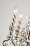 Bethel Pewter Chandelier in Metal & Crystal