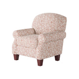 Fusion 532-C Transitional Accent Chair 532-C Clover Coral Accent Chair