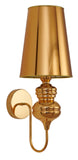 Bethel Polished Gold Wall Sconce in Steel