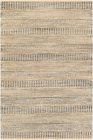 Aria IAA-1000 Cottage Jute, Rayon Rug IAA1000-58 Denim, Navy, Cream 70% Jute, 30% Rayon 5' x 8'