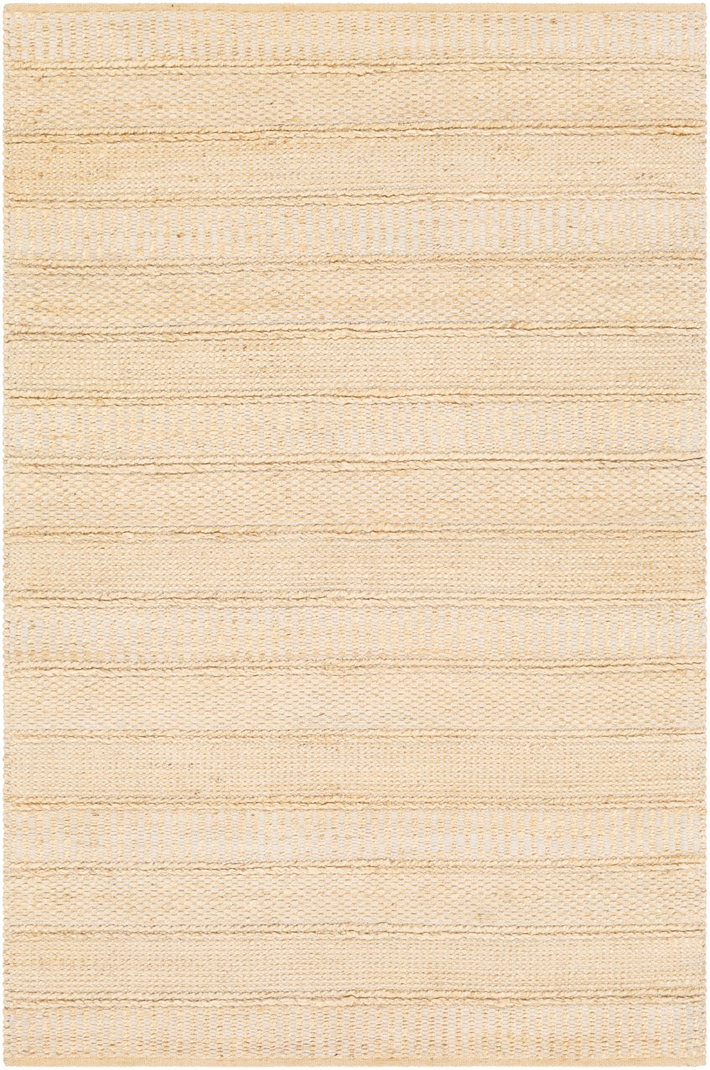 Aria IAA-1001 Cottage Jute, Rayon Rug IAA1001-58 White, Cream 70% Jute, 30% Rayon 5' x 8'