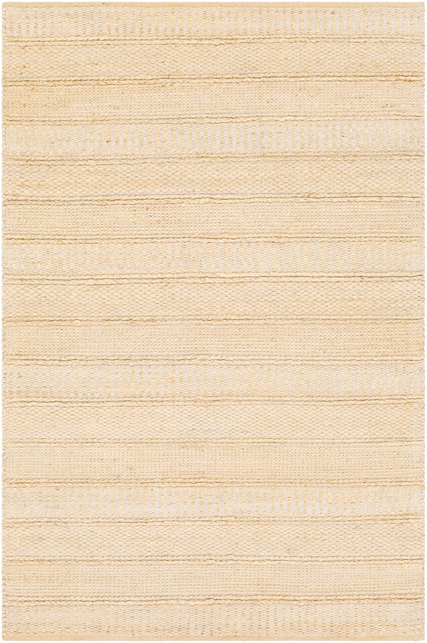 Aria IAA-1001 Cottage Jute, Rayon Rug IAA1001-58 White, Cream 70% Jute, 30% Rayon 5' x 8'