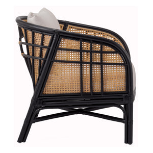 Ferrara Rattan Accent Chair Black/Natural