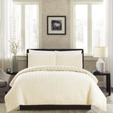 Ora Beige King 3pc Comforter Set