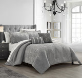 Hubli Grey King 5pc Comforter Set