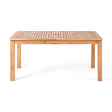 Noble House Nestor Outdoor Expandable Acacia Wood Dining Table, Natural Finish