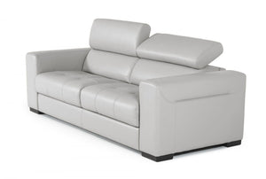 VIG Furniture Coronelli Collezioni Icon - Modern Italian Grey Leather Sofa Bed VGCCICON-GREY-9