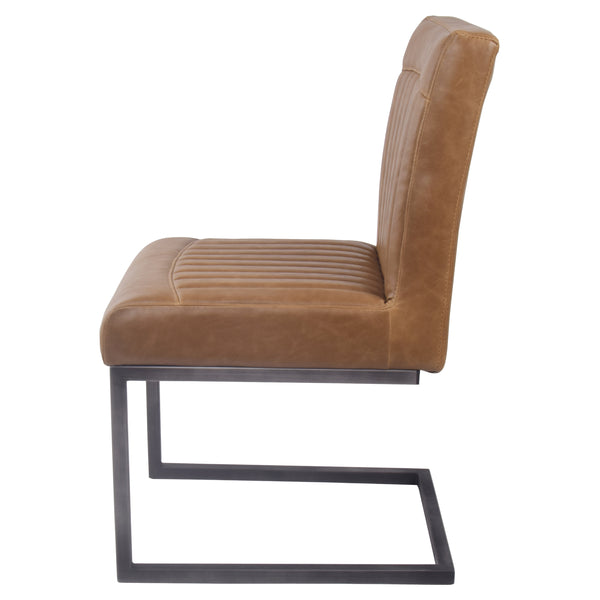 Ronan Leatherette Dining Chair Set of 2 - Modern Industrial Design with Chic Tufting and Durability