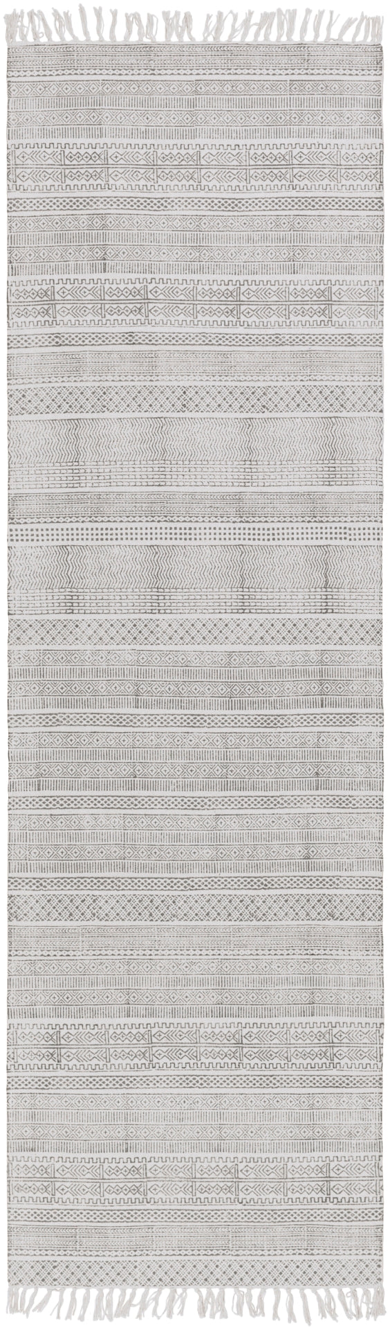 Idina IDI-8801 Global Cotton Rug IDI8801-912 Taupe, Ivory 100% Cotton 9' x 12'