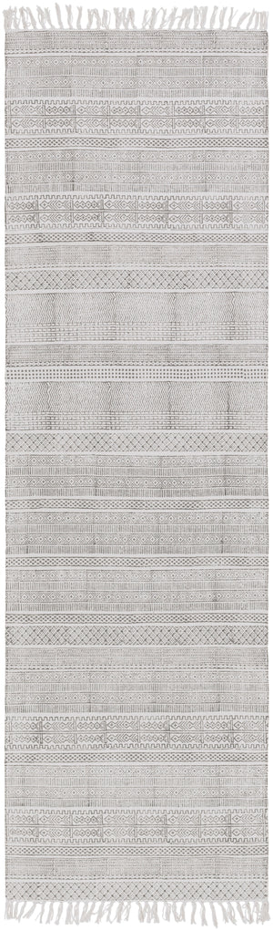 Idina IDI-8801 Global Cotton Rug IDI8801-268 Taupe, Ivory 100% Cotton 2'6" x 8'