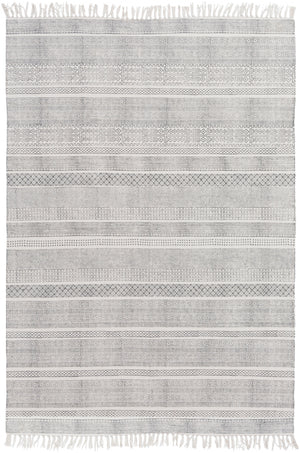 Idina IDI-8801 Global Cotton Rug IDI8801-576 Taupe, Ivory 100% Cotton 5' x 7'6"