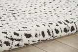 Nourison Kamala DS502 Tribal Machine Made Power-loomed Indoor only Area Rug White/Black 9'3" x 12'9" 99446407566