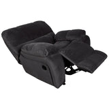 Porter Designs Ramsey Microfiber Glider Transitional Recliner Gray 03-112C-05-6014