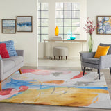 Nourison Symmetry SMM11 Contemporary Handmade Tufted Indoor Area Rug Multicolor 7'9" x 9'9" 99446034281