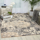 Nourison Michael Amini Gleam MA604 Machine Made Power-loomed Indoor only Area Rug Flint 9'3" x 12'9" 841491108048