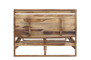Porter Designs Urban Solid Sheesham Wood Queen Contemporary Bed Natural 04-117-14-1425-KIT
