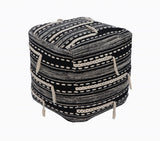 Spike Black Ottoman