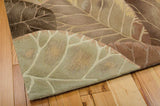 Nourison Tropics TS12 Floral Handmade Tufted Indoor Area Rug Brown/Green 5'3" x 8'3" 99446017598
